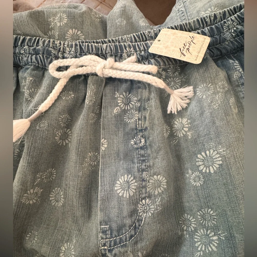Free People We The Free Distant Lover Printed Culottes NWT Size Small Color: Sky - Picture 10 of 12